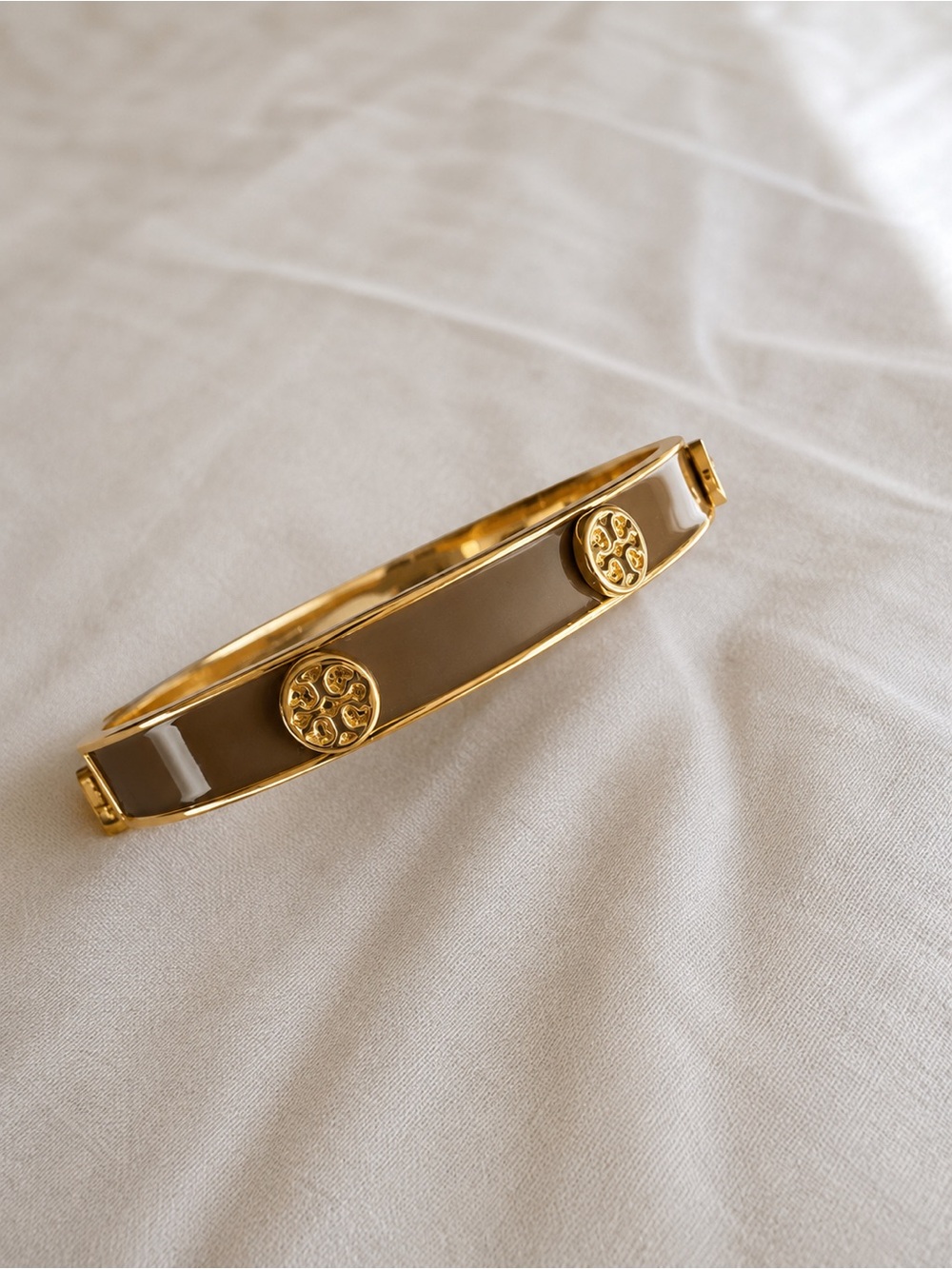 Tory Burch Gold-Tone Coin Accent Bangle Bracelet - Gold